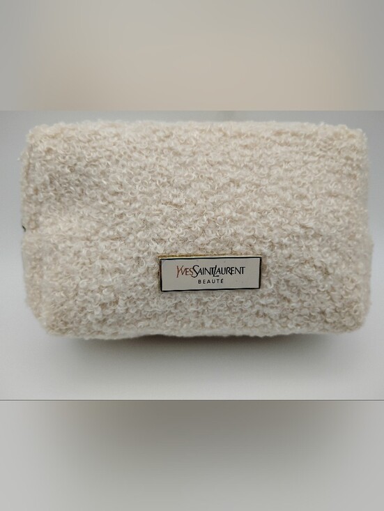 Yves Saint Laurent Accessories - Yves Saint Laurent Bouclé Cosmetic Pouch in Cream